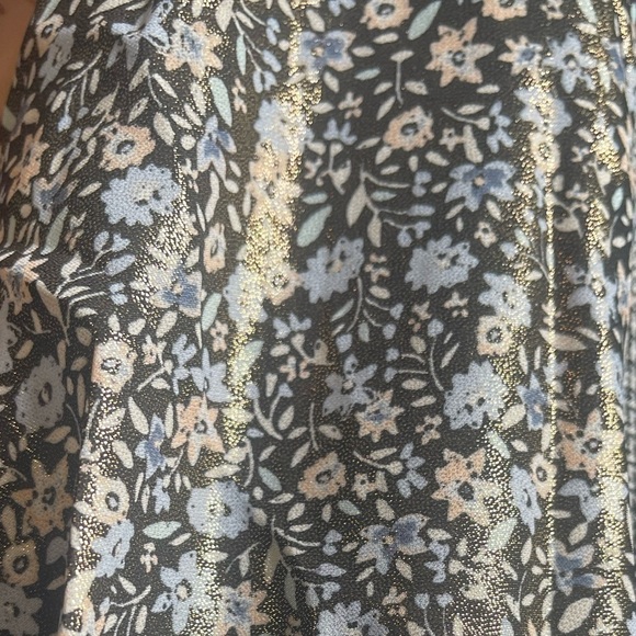 NWT Lauren Conrad Shimmery Floral Maxi Dress with Tie Waist. - Picture 7 of 7